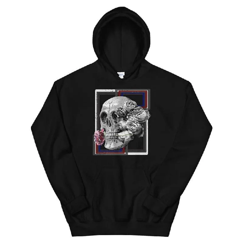 Deadly Love Skull Skeleton and Rose Unisex Hoodie Trendy Sweatshirt Hoodie