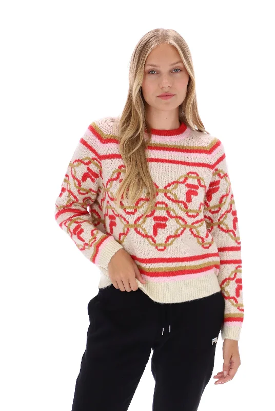 Deana Knitted Crew Neck Sweater Cozy Hoodie Pullover