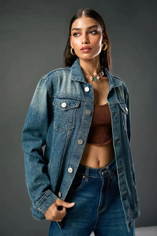 Maverick Denim Trucker Jacket Women's H&M jackets