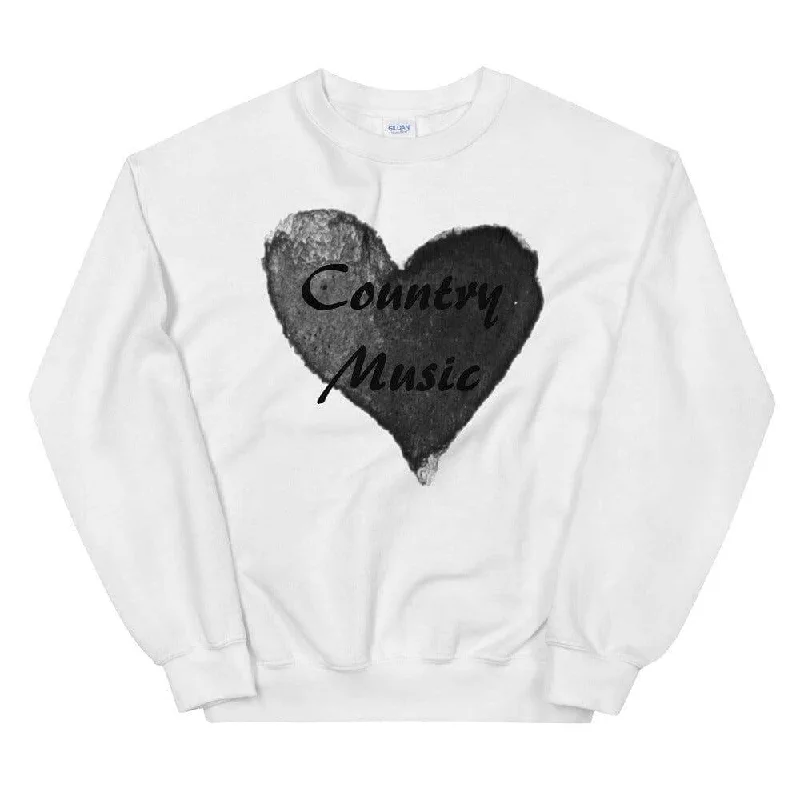 Love Country Music Black Unisex Sweatshirt Lightweight Hoodie Sweatshirt