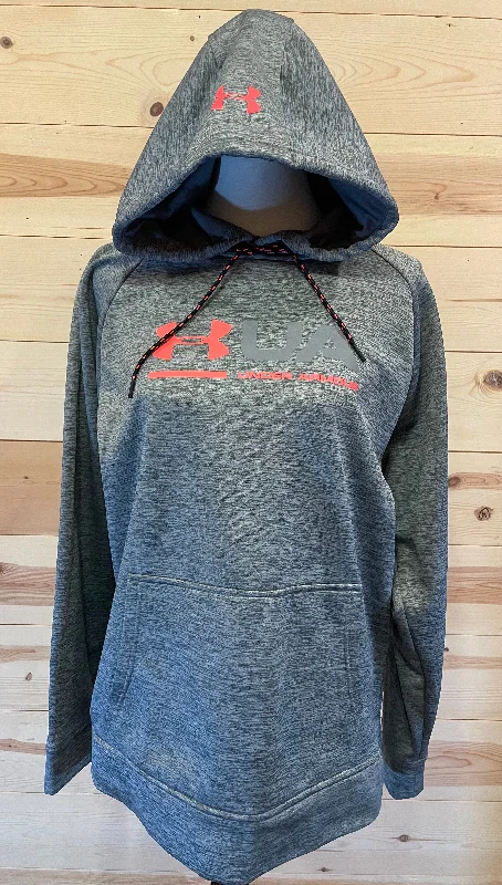 Under Armour Cold Gear Grey Adult Hooded Sweatshirt size Medium Comfy Sweatshirts for Women