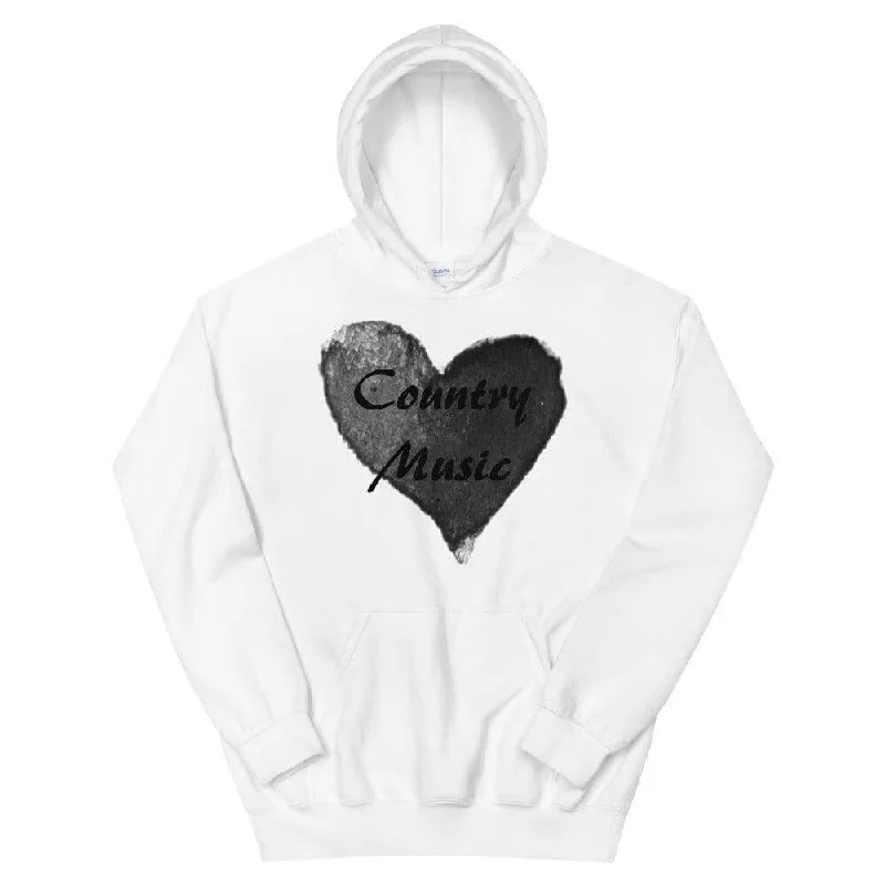 Love Country Music Black Unisex Hoodie Casual Sweatshirts for Women