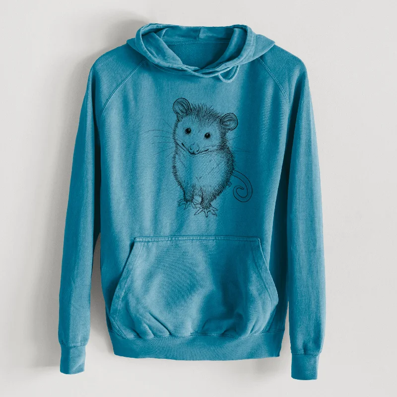 Cute Opossum  - Mid-Weight Unisex Vintage 100% Cotton Hoodie Trendy Women’s Hoodies