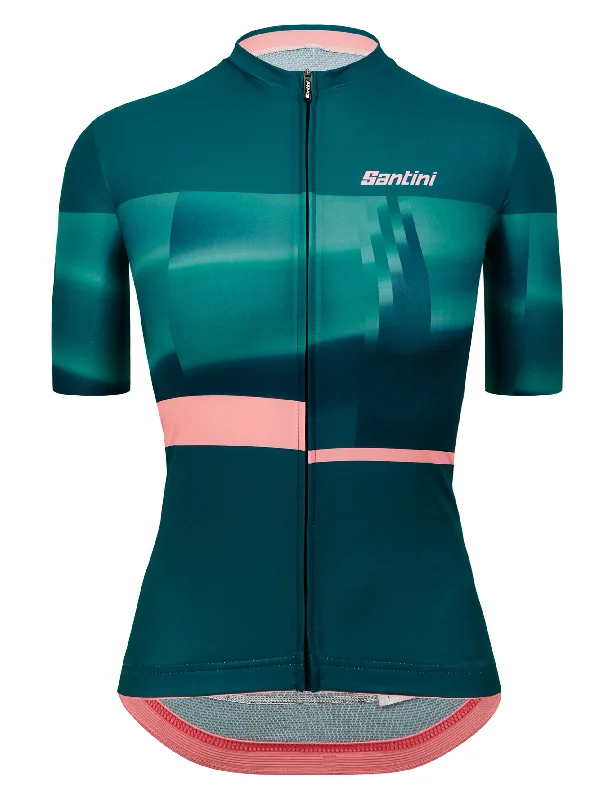 Santini Women's Mirage Summer Jersey - Teal Elegant Hoodies & Sweatshirts