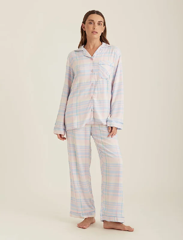 Comfy Plaid Full Length PJ Floral pajama sets