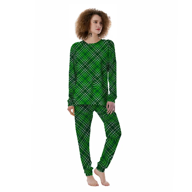 Plaid Irish Print Pattern Women's Pajamas Trendy pajama sets for women