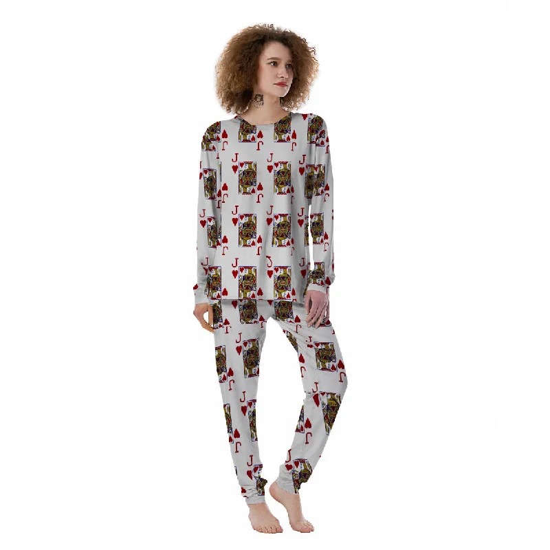 Playing Card Jack Of Hearts Print Pattern Women's Pajamas Target pajama sets