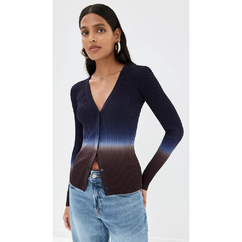 Staud Women's Ribbed Cargo Sweater, Twilight Dip Dye Work sweaters