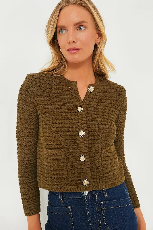 Kaki Gaspard Cardigan Expensive sweaters