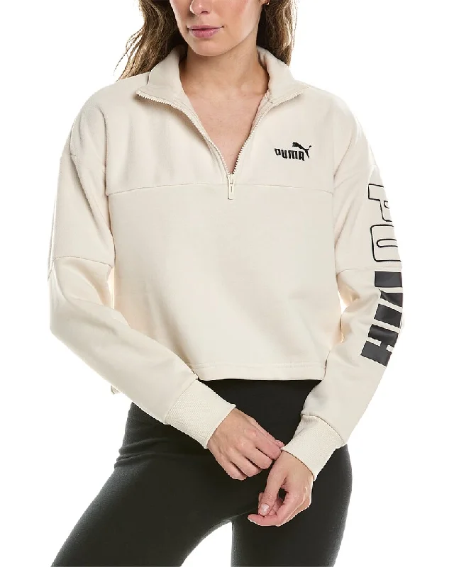 PUMA Power Cropped Pullover Acrylic sweaters