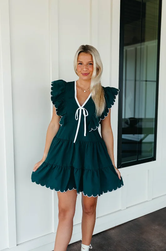 Aubrey Mini Dress - Hunter Green Forever 21 mini dresses