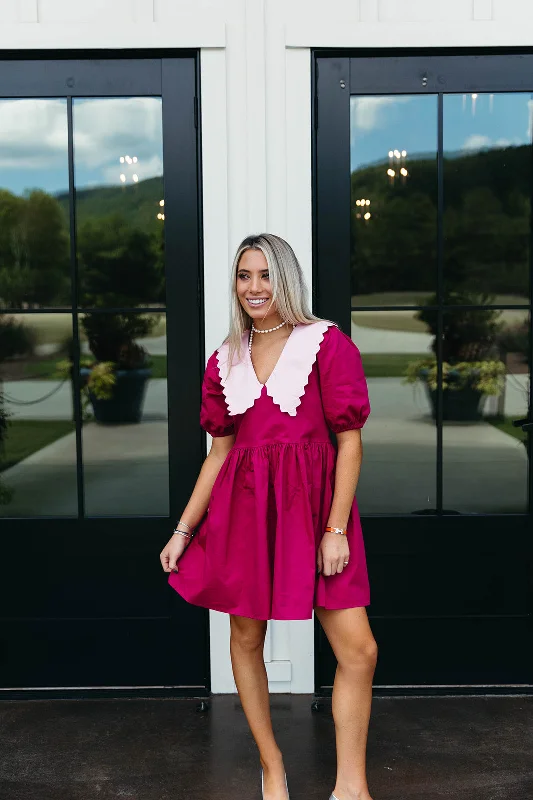 Scout Mini Dress - Magenta Goth mini dresses