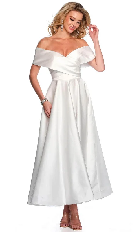 Dave & Johnny Bridal 11370 - Tea Length A-Line Bridal Dress Modern Bridal Gown