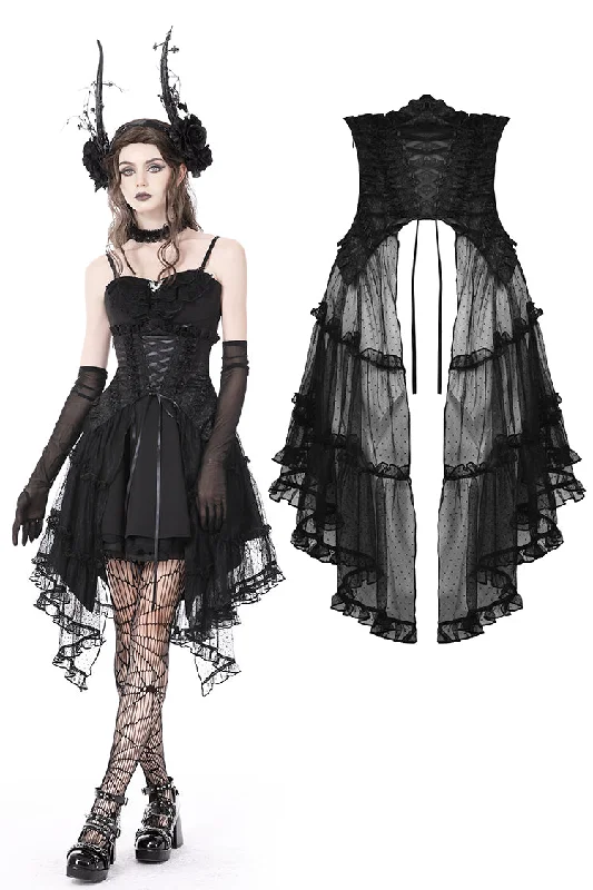 Gothic luxe court mesh tunic skirt KW262 Fashionable unclassified skirts