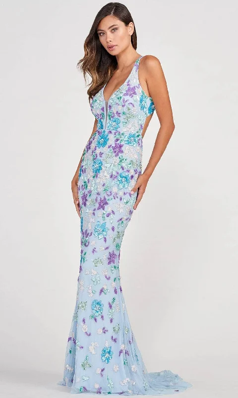 Colette By Daphne CL2088 - Floral Patterned Sequin Long Gown Bachelorette party dresses