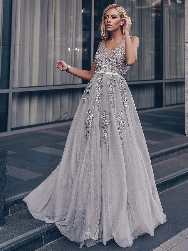 Maxi Long Elegant Ethereal Tulle Prom Dress Fashion-forward maxi dresses