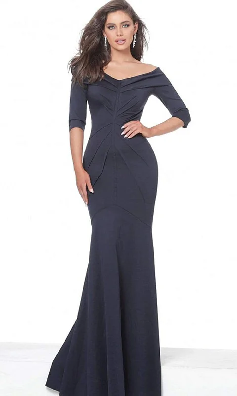 Jovani - 02760 Foldover Draped Off Shoulder Long Dress Best maxi dresses for tall women