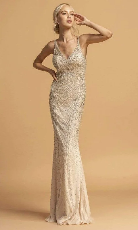 Trevi Collection - L2228 Rhinestone Embellished Long Dress Anniversary maxi dresses