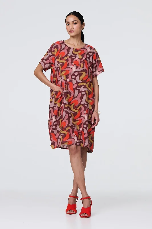 Printed Round Neck Tunic Dress Fashion Nova floral dresses