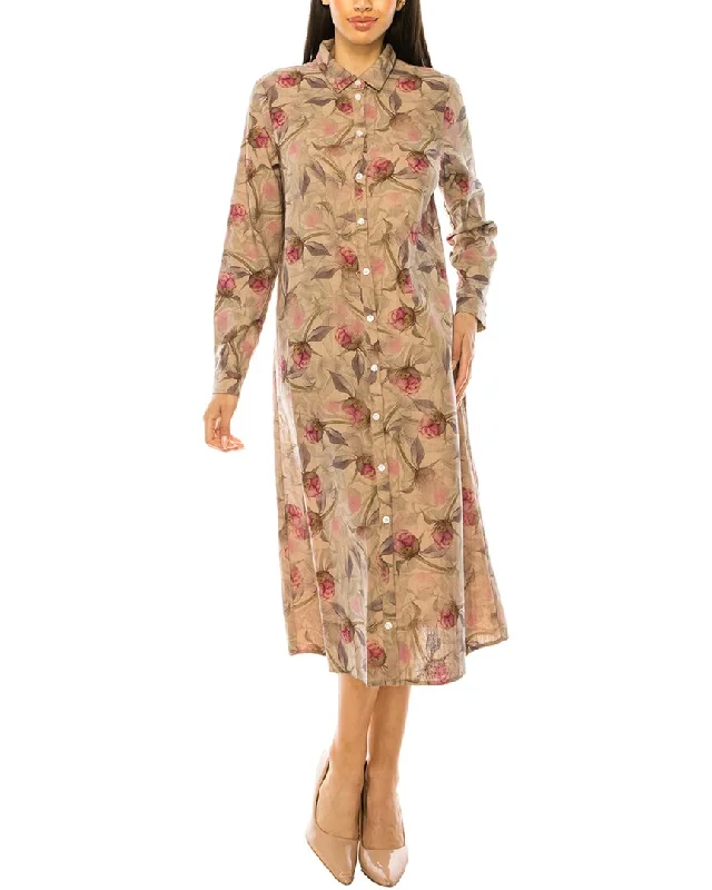 YAL New York Roses Printed Button Down Dress Women's unclassified dresses