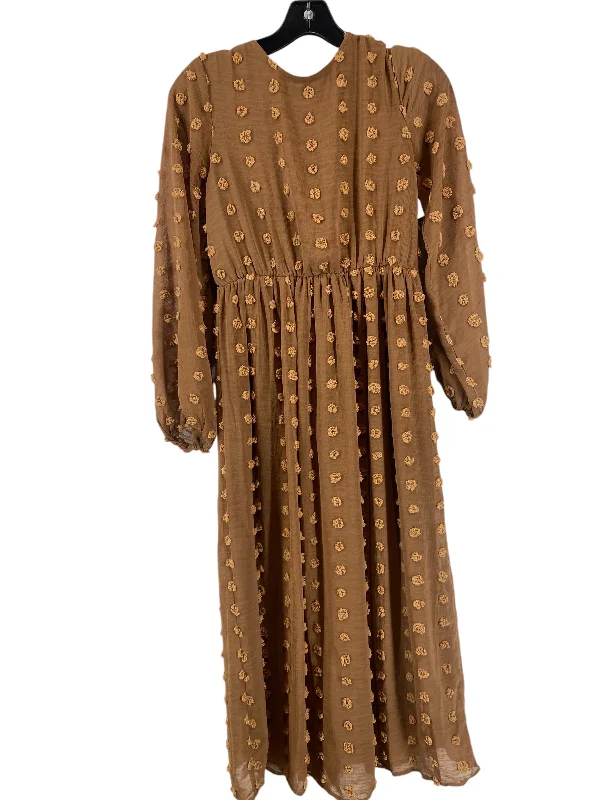 Dress Casual Midi By Roolee In Brown, Size: Xs Elegant Midi Dress