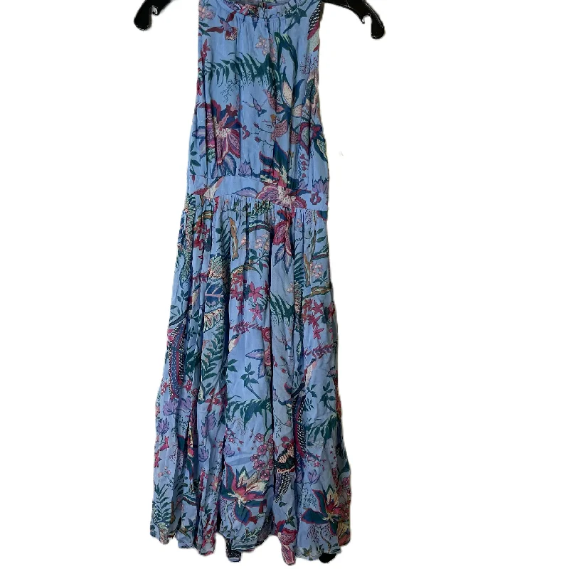 Dress Casual Midi By Anthropologie In Blue, Size: 0r Maxi Length Midi